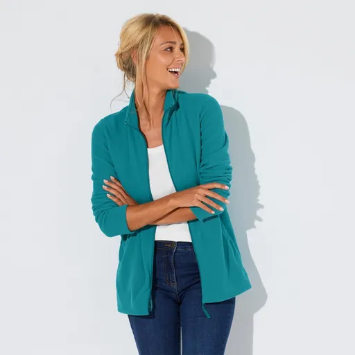 Hanorac fleece cu fermoar