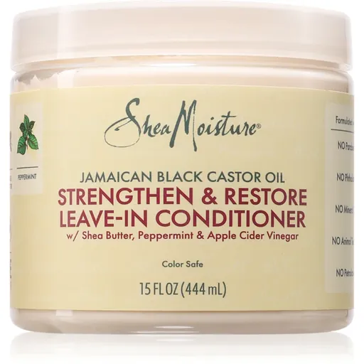 Shea Moisture Jamaican Black Castor Oil Strengthen & Restore balsam (nu necesita clatire) pentru păr creț 431 ml