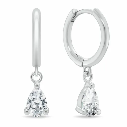 Brilio Silver Cercei rotunzi din argint cu zirconiu suspendat EA1189W