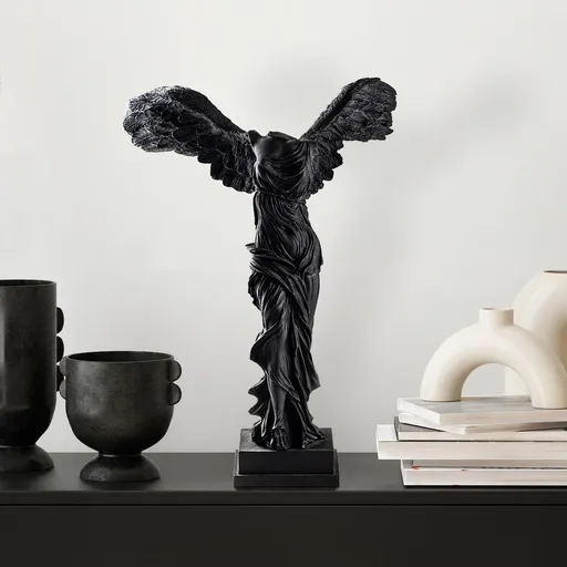 Decoratiune, Nike, 28x40x18 cm, Poliester, Negru