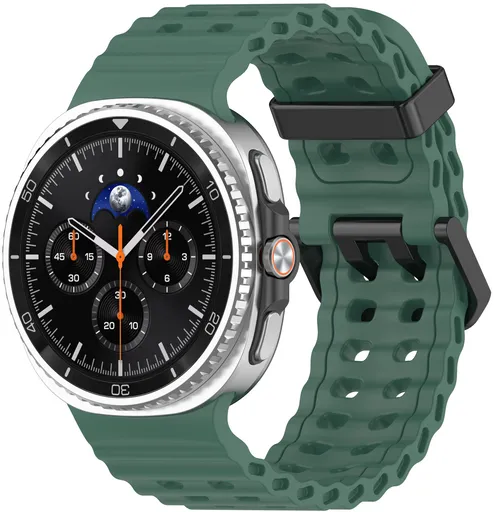 4wrist Curea sportivă din silicon pentru Samsung Galaxy Watch8 - Verde închis