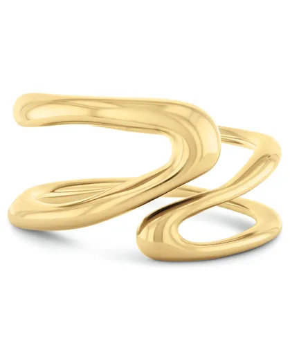 Calvin Klein Inel din oțel placat cu aur Statement Links 35000752 54 mm