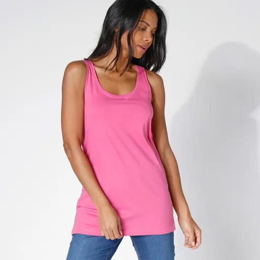 Top din bumbac organic de culoare solidă, ecologic