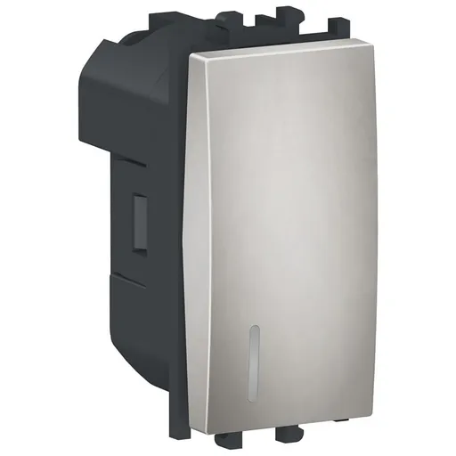 Intrerupator simplu indicator luminos, 1M Schneider Easy Styl LMR1401004, argintiu