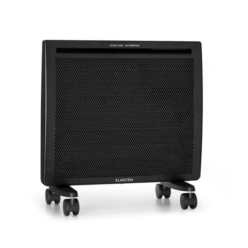 Klarstein Hot Spot Slimcurve Double Wave, încălzitor 2 în 1, 1000 W, cronometru săptămânal, negru