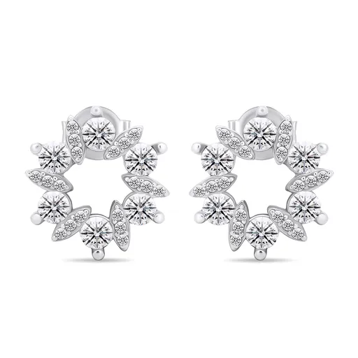 Brilio Silver Cercei fermecători din argint cu pietre transparente de zircon EA593W