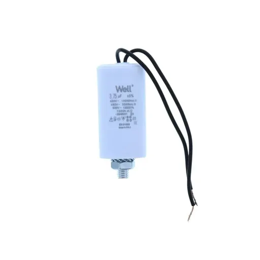 Condensator pornire motor 400V 3.75uF cu fir, Well