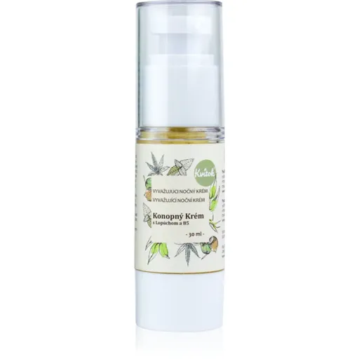 Kvitok Cream with Cannabis Oil with Burdock and B5 crema de noapte pentru ten gras 30 ml