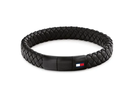 Tommy Hilfiger Brățară împletită din piele cu închidere din oțel 2790662