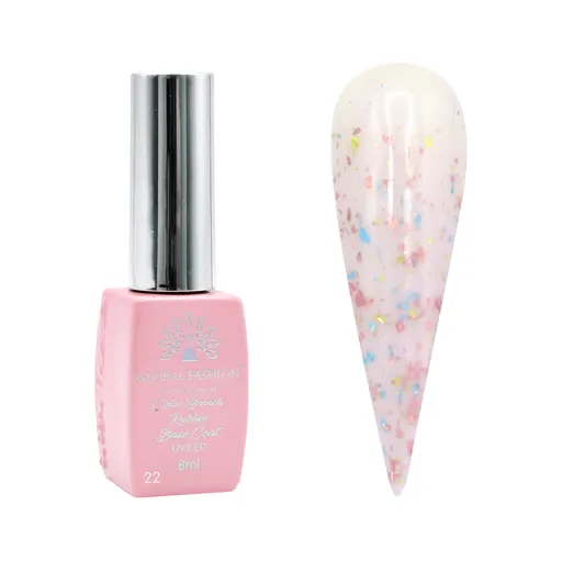 Baza Foil, Baza Cauciucata Pentru Unghii, Global Fashion, 8 ml, 22