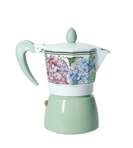 Cafetiera, Flora Moka, Brandani, capacitate 3 cesti, 16x8.5x15.5 cm, aluminiu