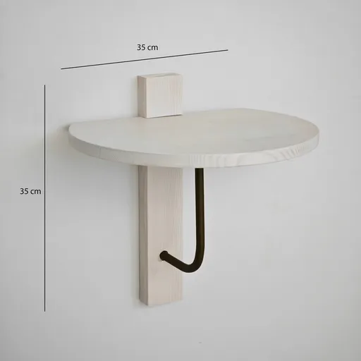 Raft de perete, Hanah Home, Reve, 35x35 cm, Alb/Negru