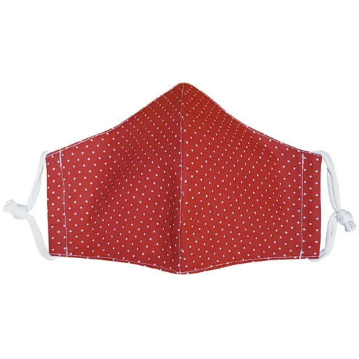 Mască facială din bumbac Puncte mini roșu copii 3 - 6 ani, XS (copii 3 - 6 ani)