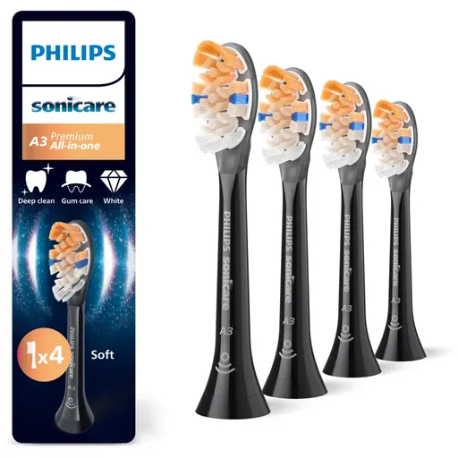 Philips Sonicare Premium All-in-One HX9094/88 capete de schimb pentru periuta de dinti Black 4 buc