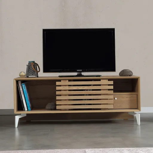 Comoda TV, Hanah Home, Lulu 100, 100x50x41 cm, Stejar