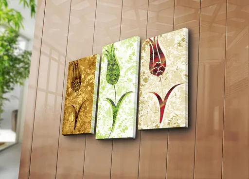 Tablou decorativ, 3PATK-82, 20 x 39 cm, 2 piese, Multicolor