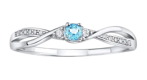 Silvego Inel de argint cu topaz albastru șistrălucire Zirconia JJJR1100TS 50 mm