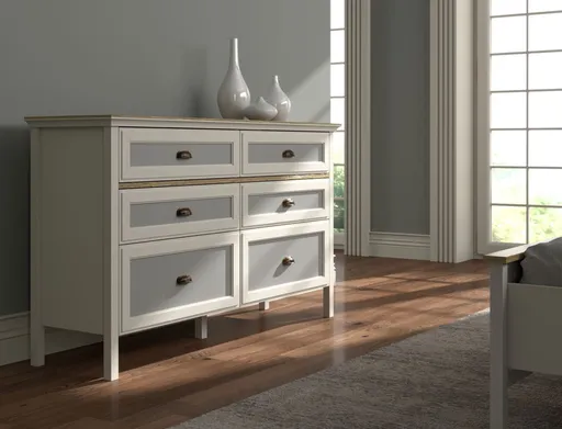 Dulap, Hanah Home, FRN-21014, 155.4x92x44.2 cm, PAL, Crem / Stejar / Gri