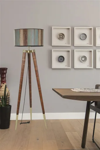 Lampadar, Opviq, 534LUN4395, Nuc / Turcoaz / Bej / Maro