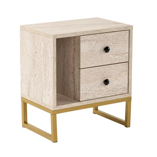 Noptieră Glimmer Travertine, bej