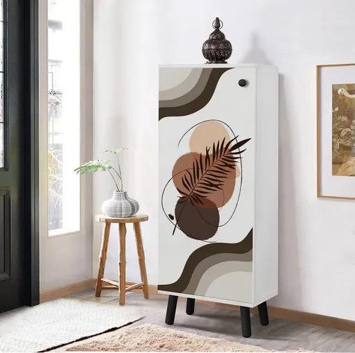 Pantofar, Hanah Home, Vegas, 50x135x38 cm, Alb/Negru