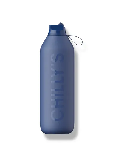 Sticlă termos Chilly's Bottles - albastru whale 1000ml, colecția Series 2 Flip