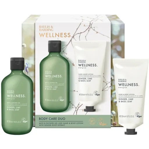 Baylis & Harding Wellness. Energise set cadou pentru corp Ginger, Lime & Basil Leaf