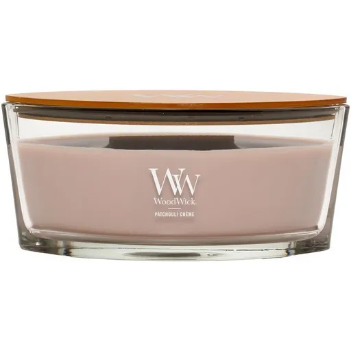Lumânare parfumată Woodwick Patchouli Creme, 453 g