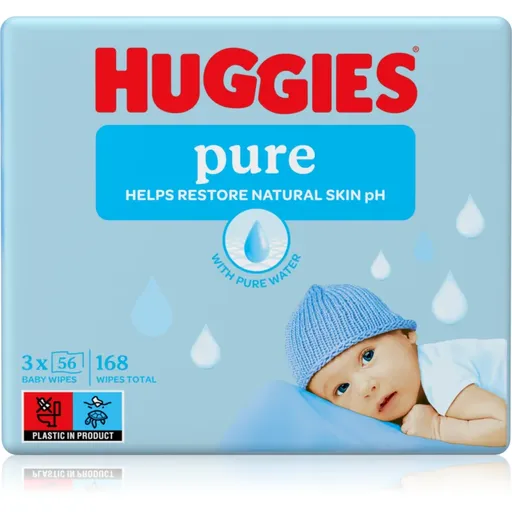Huggies Pure servetele pentru curatare 3x56 buc