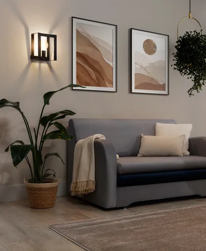 Aplica de perete ELTAP, Giorri, 20x18x25 cm, 1xE27, 15W, otel, negru