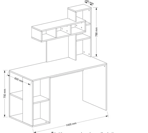 Birou, Hanah Home, Coral, Alb