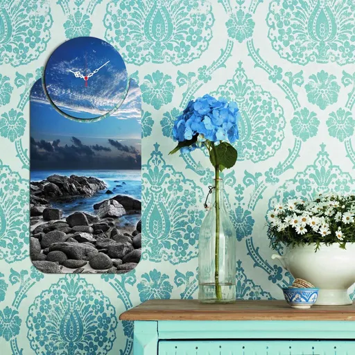 Ceas de perete, YMS-17, Dimensiune: 68 x 32 cm, Multicolor