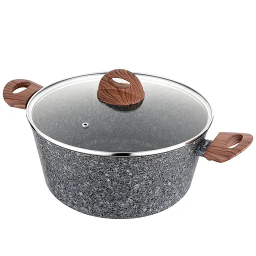 Oală cu capac Florina Master MG,  28 cm, 6,1 l, gri, diam. 28 cm