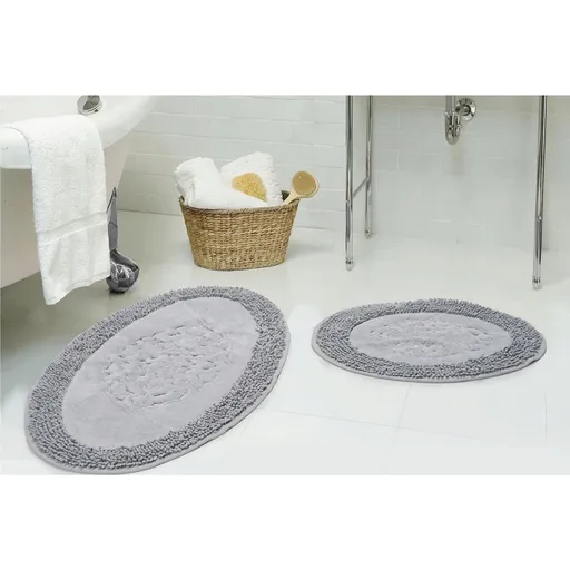 Set covorase de baie, L'essentiel Maison, Cottonkt 000418, Gri