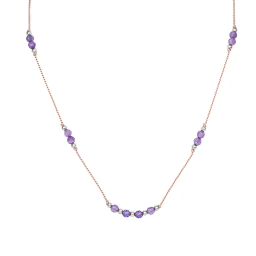 Agato Colier șnur cu ametist HE33K3S-LP