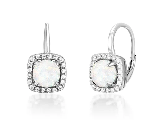 JVD Cercei fermecători din argint cu opale sintetice SVLE0513SH2O100