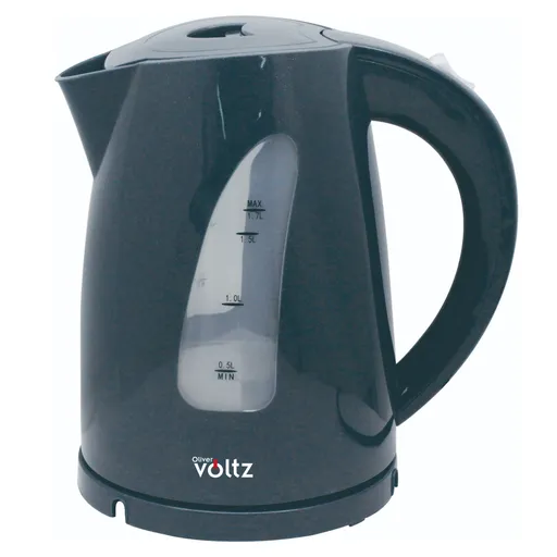 Cana electrica Oliver Voltz OV51230B, 2200W, 1.7 L, Indicator luminos, Fara fir, Gri metalic