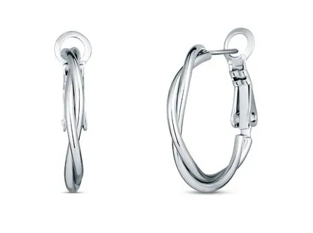 Vuch Cercei rotunzi originali din oțel Aster Silver