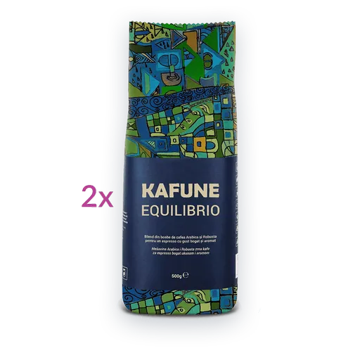 Kafune Cafea Boabe Equilibrio - Blend Superior De Cafea Boabe 1kg, Echilibrul Perfect ntre Două Gusturi Apreciate Peste Tot n Lume