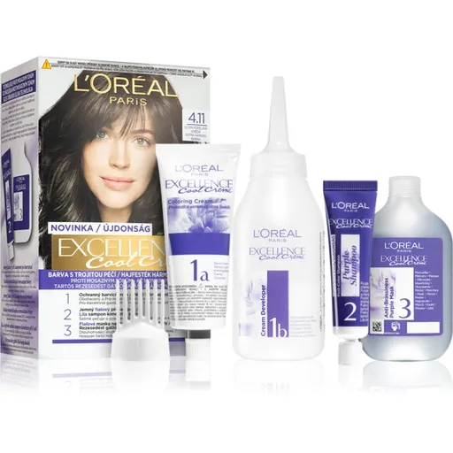 L’Oréal Paris Excellence Cool Creme culoare par culoare 4.11 Ultra Ash Brown 1 buc