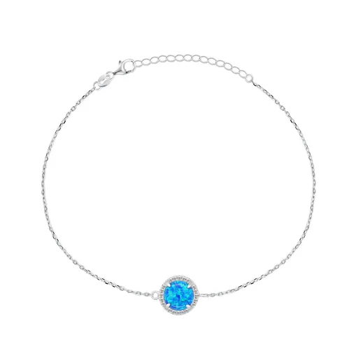 Brilio Silver Brățară fermecătoare din argint cu opal sintetic BRC126WB