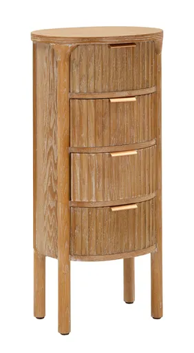 Comoda Goteborg, Mauro Ferretti, 38x33.5x82 cm, lemn de brad/MDF/fier, maro