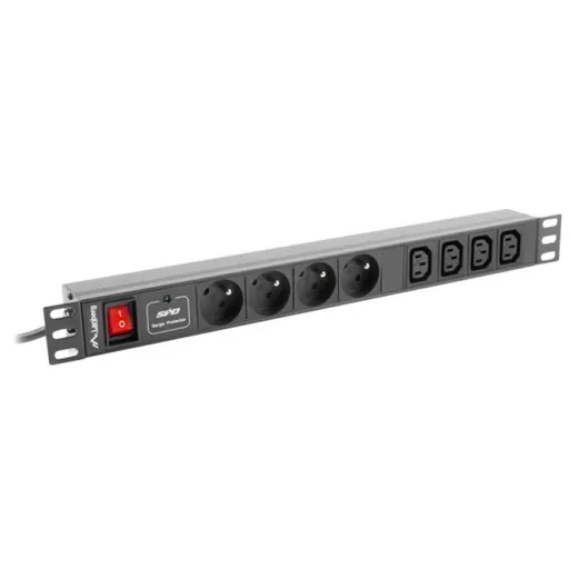 Unitate alimentare PDU 19", 8 prize ng LANBERG PDU-04E04I-0200-IEC-BK