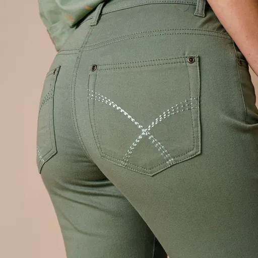 Pantaloni drepți modelatori cu 5 buzunare