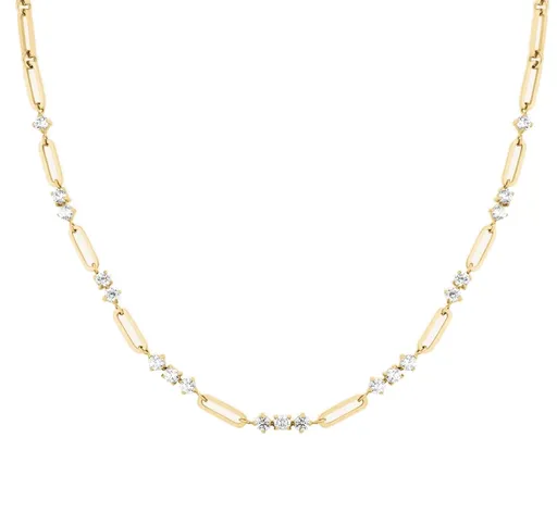 Rosefield Colier de lux placat cu aur cu cristale Graduated JNGCG-J1018