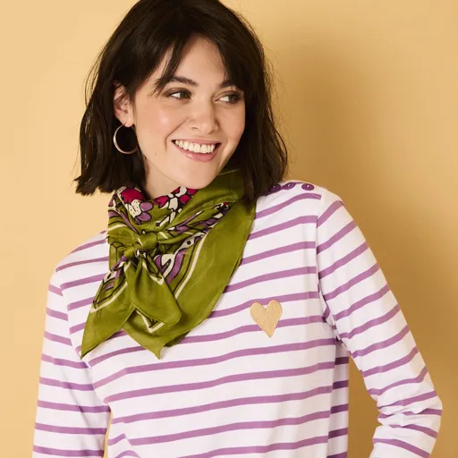 Eșarfă cu imprimare de flori indiene