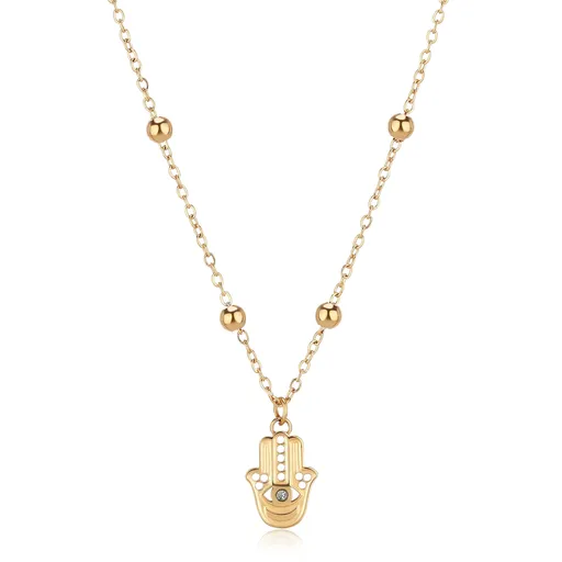 S'Agapõ Colier de lux Hamsa - Mâna lui Fátima Witch SWH08