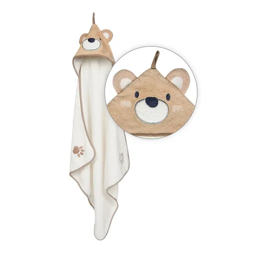 Prosop cu glugă pentru bebeluși Jimmy Ursuleț, 80 x 80 cm