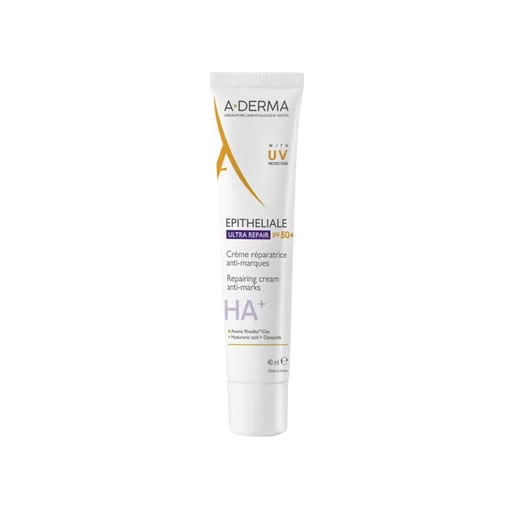 A-DERMA Cremă regenerantă SPF 50 Epitheliale Ultra Repair (Repairing Cream Anti-Marks) 40 ml