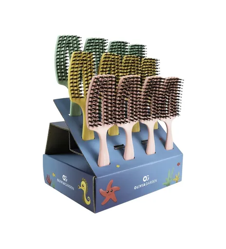 Display cu 12 buc Perii Fingerbrush Mini Pentru Copii Olivia Garden